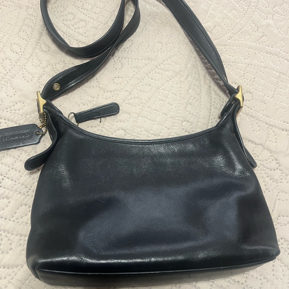 Coach Black Leather Shoulder Bag